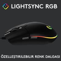 LOGITECH G102 910-005823 G102 LightSync Black 8000DPI 6 Tuş Optik RGB Siyah Kablolu Gaming (Oyuncu) Mouse